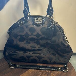 Coach Black Hobo bag with C design